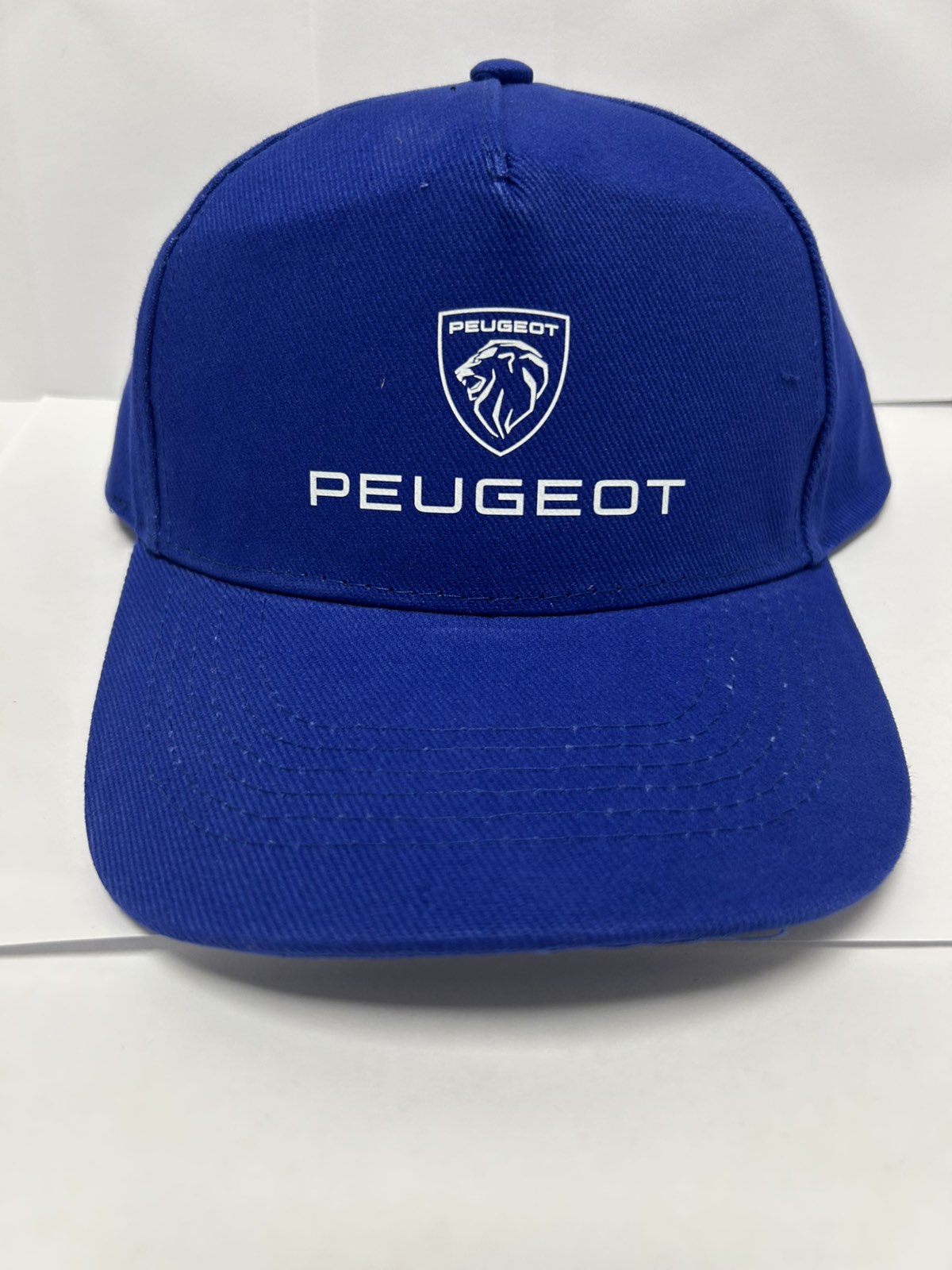 Бейсболка-кепка з логотипом Peugeot (синя/чорна/біла) (42792)