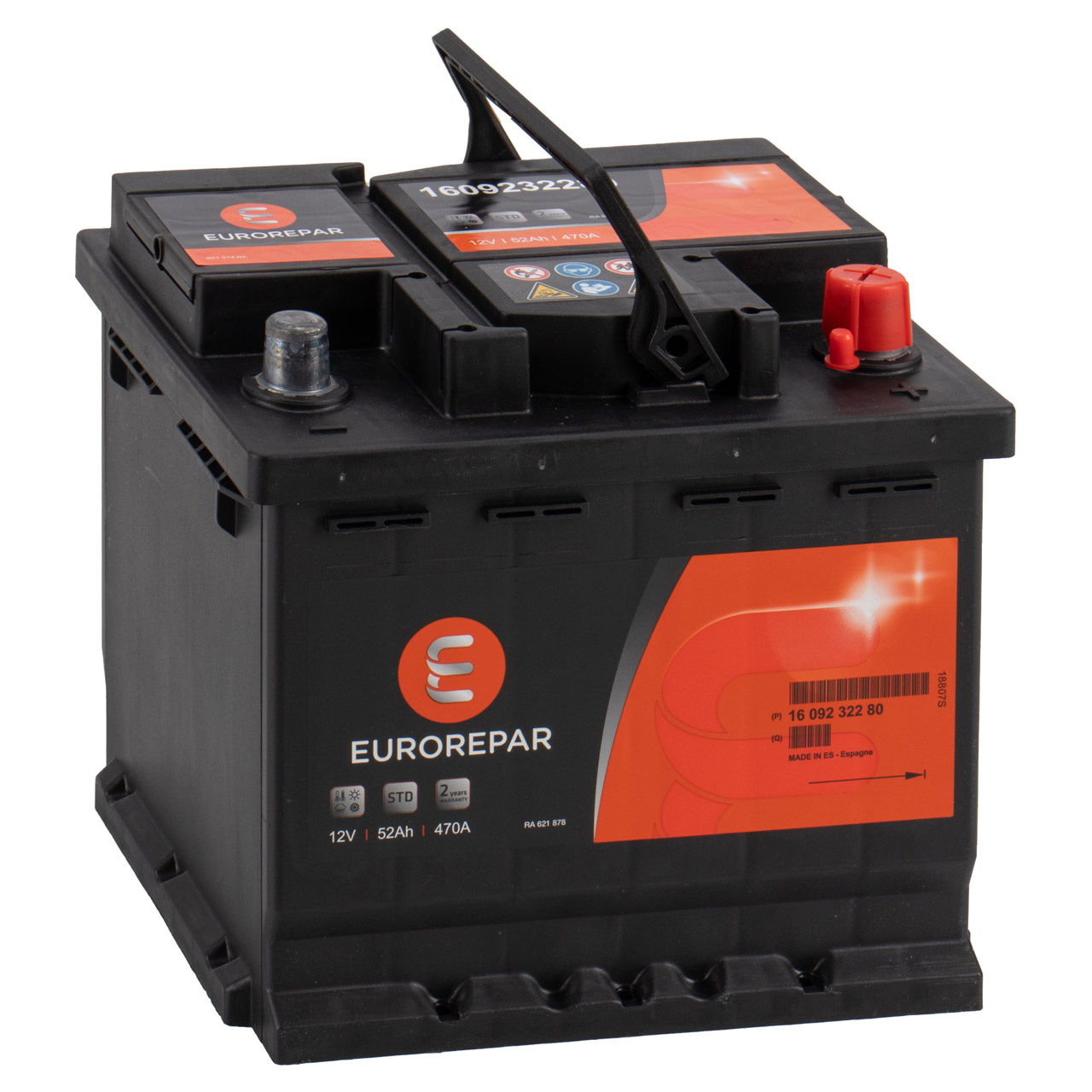Акумулятор автомобільний Eurorepar 12V 52AH 1609232280 (43157)